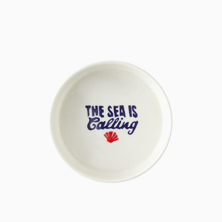 EH Ceramic Bowl 13 Cm Navy Blue - Red