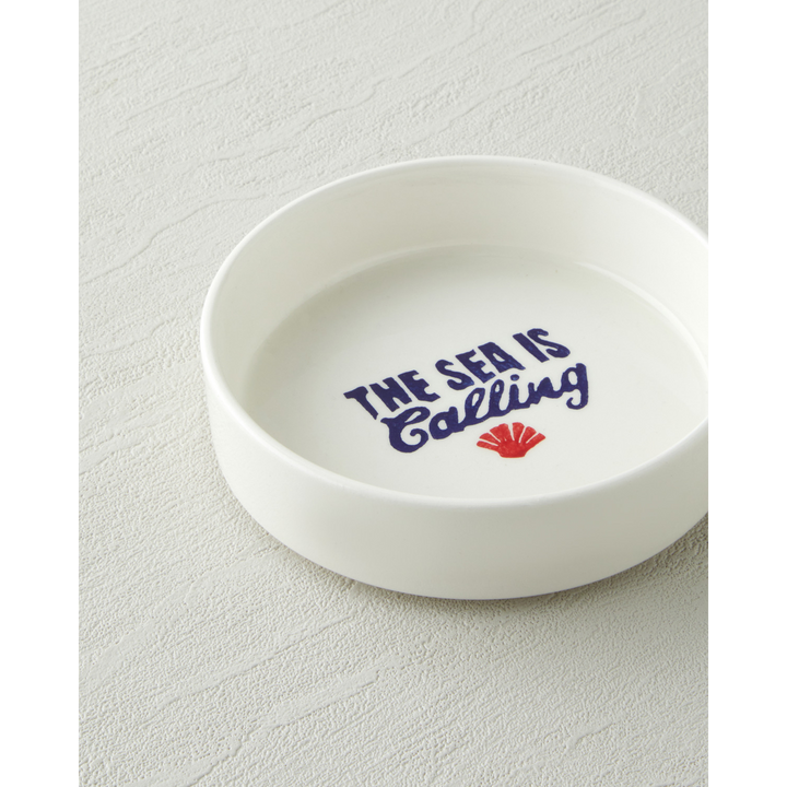 EH Ceramic Bowl 13 Cm Navy Blue - Red