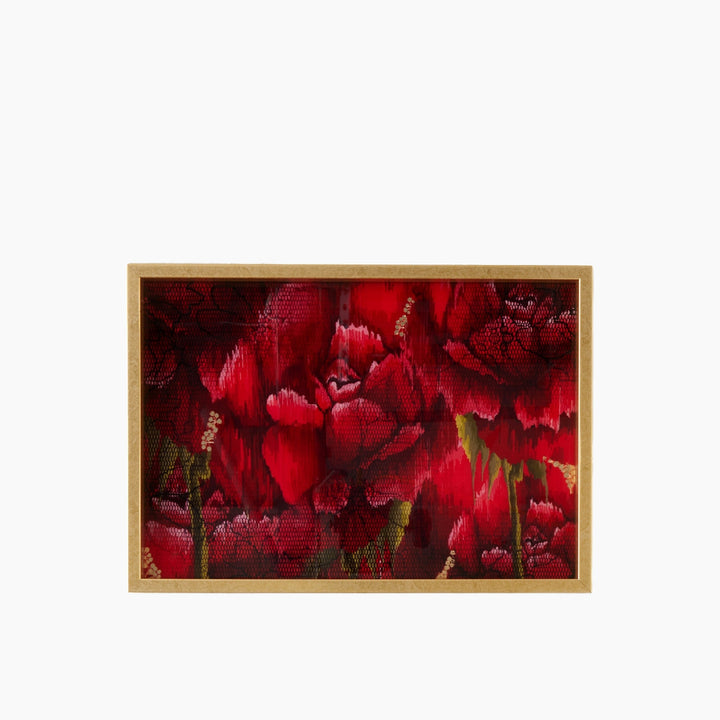 EH Living Rose Scent Glass Decorative Tray 30 X 42 Cm