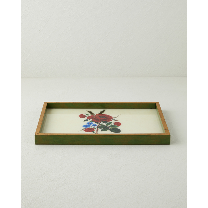 EH Living Rose Scent Glass Decorative Tray 30 X 42 Cm