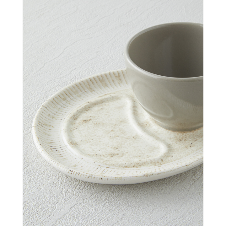 EH Ceramic 2 Pieces 1 Servings Tea Cup 225 Ml Cream - Stone