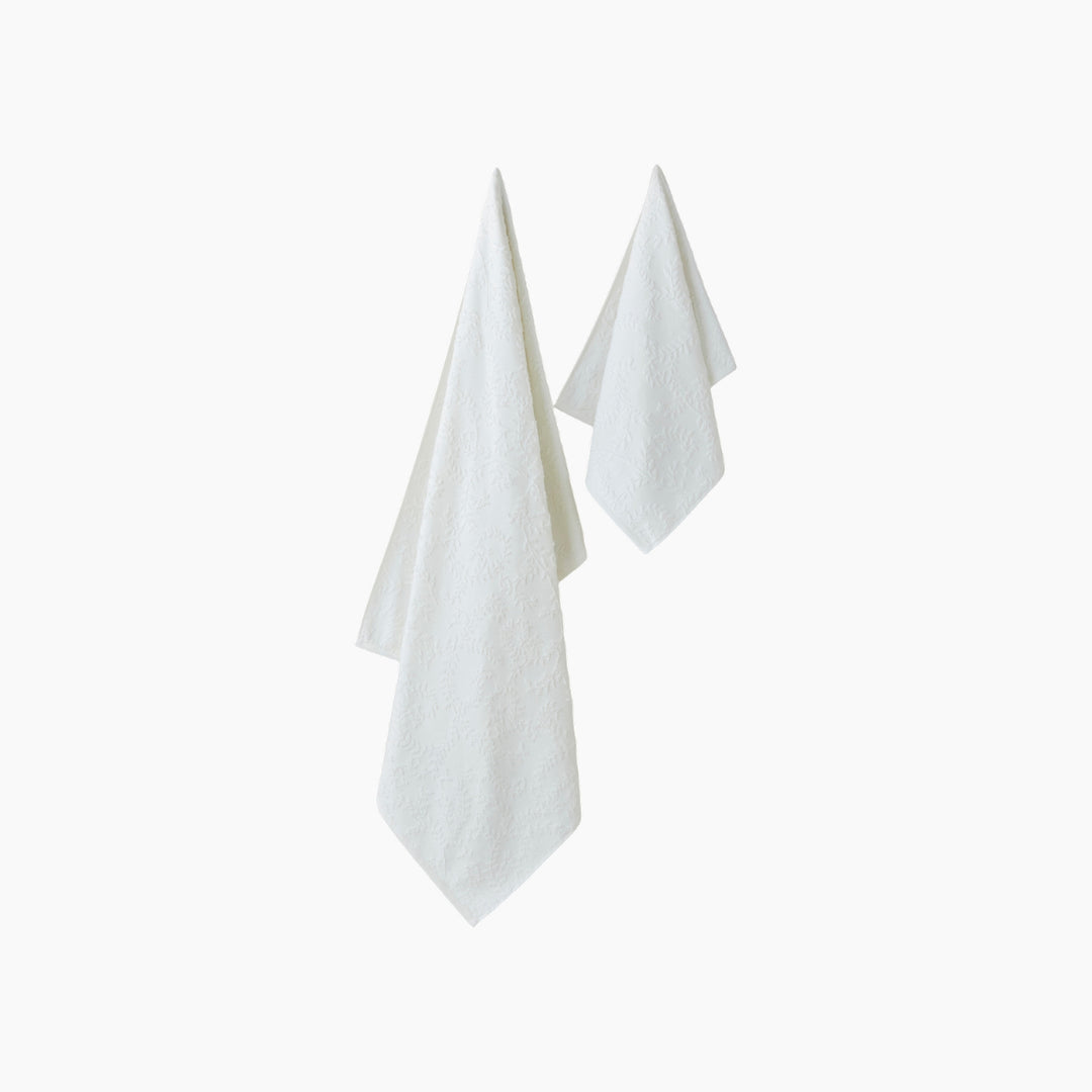 EH Leafy Touch Cotton Jacquard Bath Towel 90 x 150 Cm