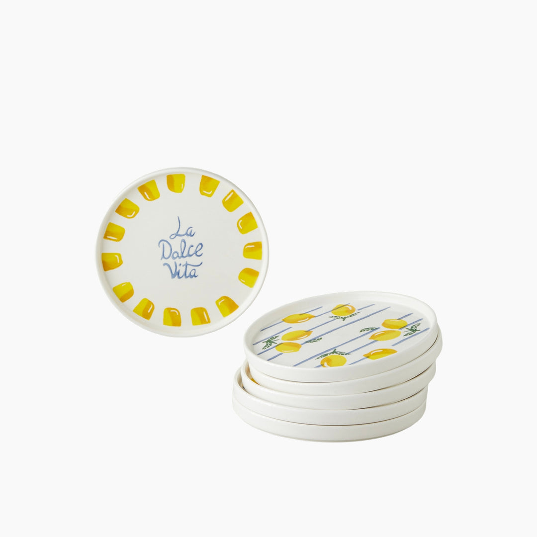 EH Dolce Vita Ceramic 6 Pcs Cake Set 20 Cm Yellow