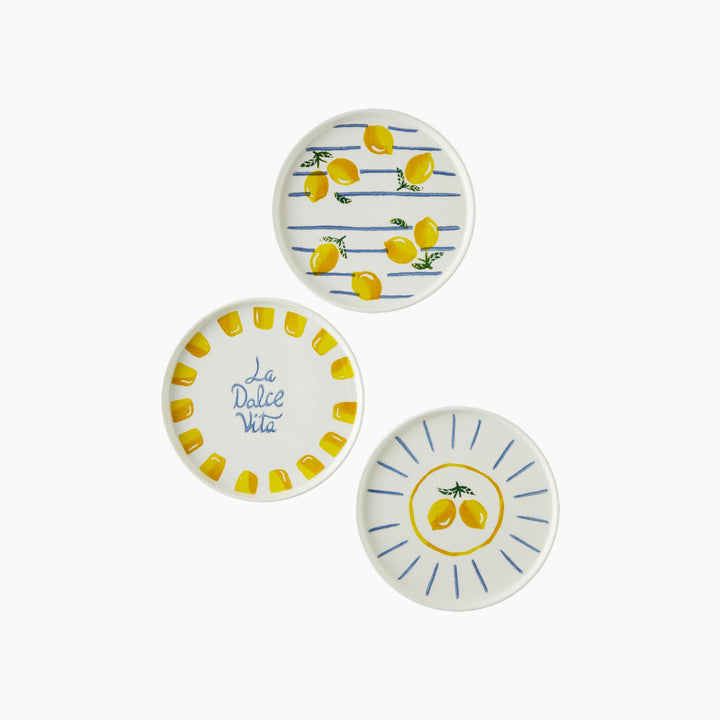 EH Dolce Vita Ceramic 6 Pcs Cake Set 20 Cm Yellow