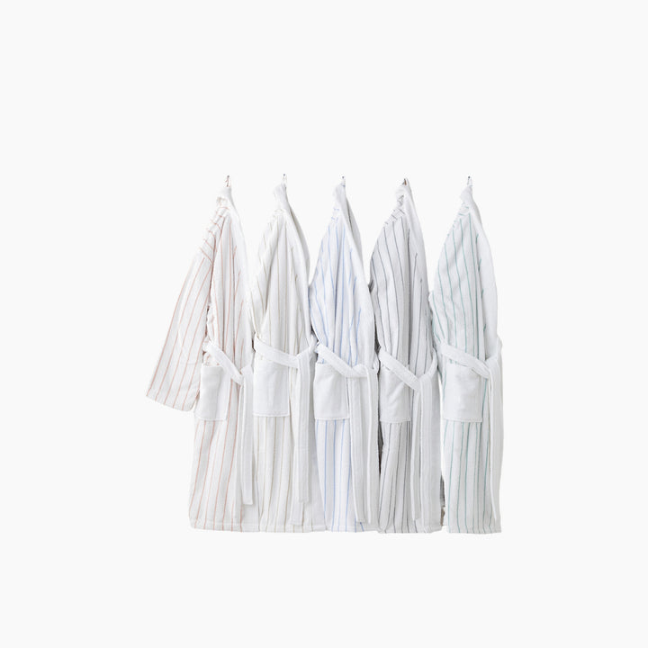 EH Cotton Bathrobe L-XL White - Gray