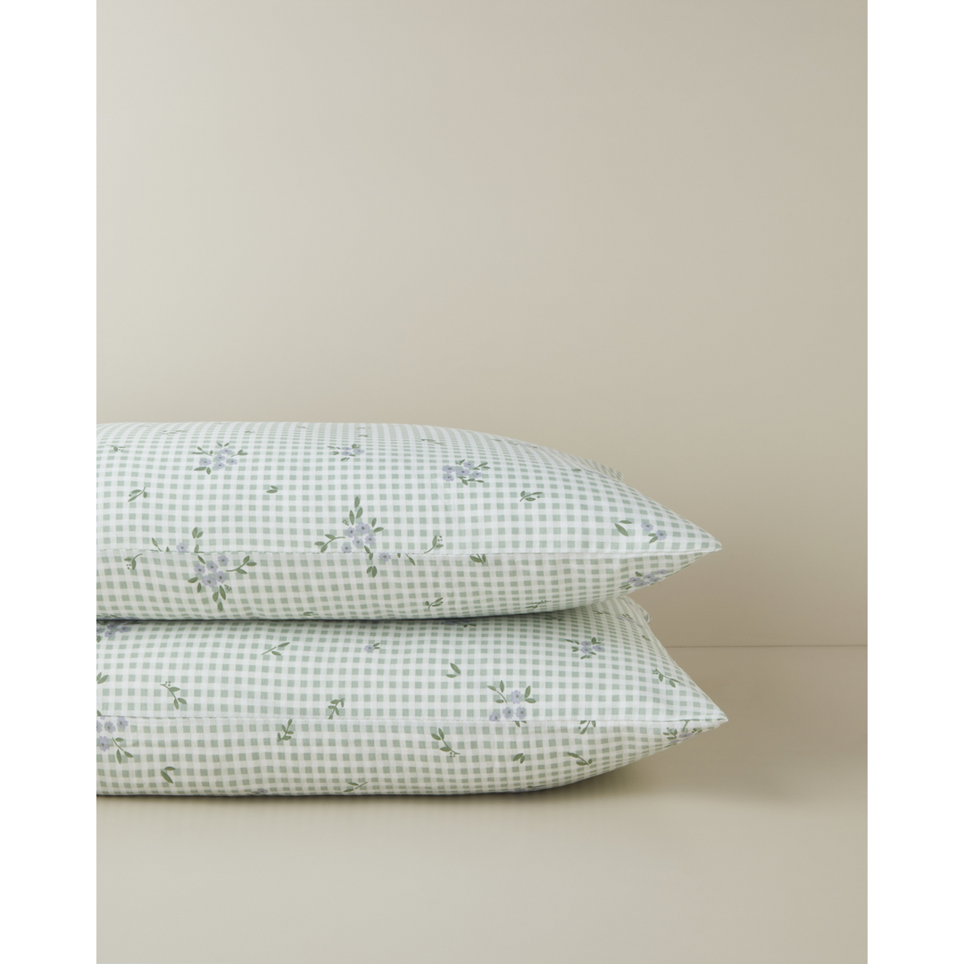 EH Floral Breeze Easy Iron 2 Pcs Pillowcase 50 x 70 Cm Green
