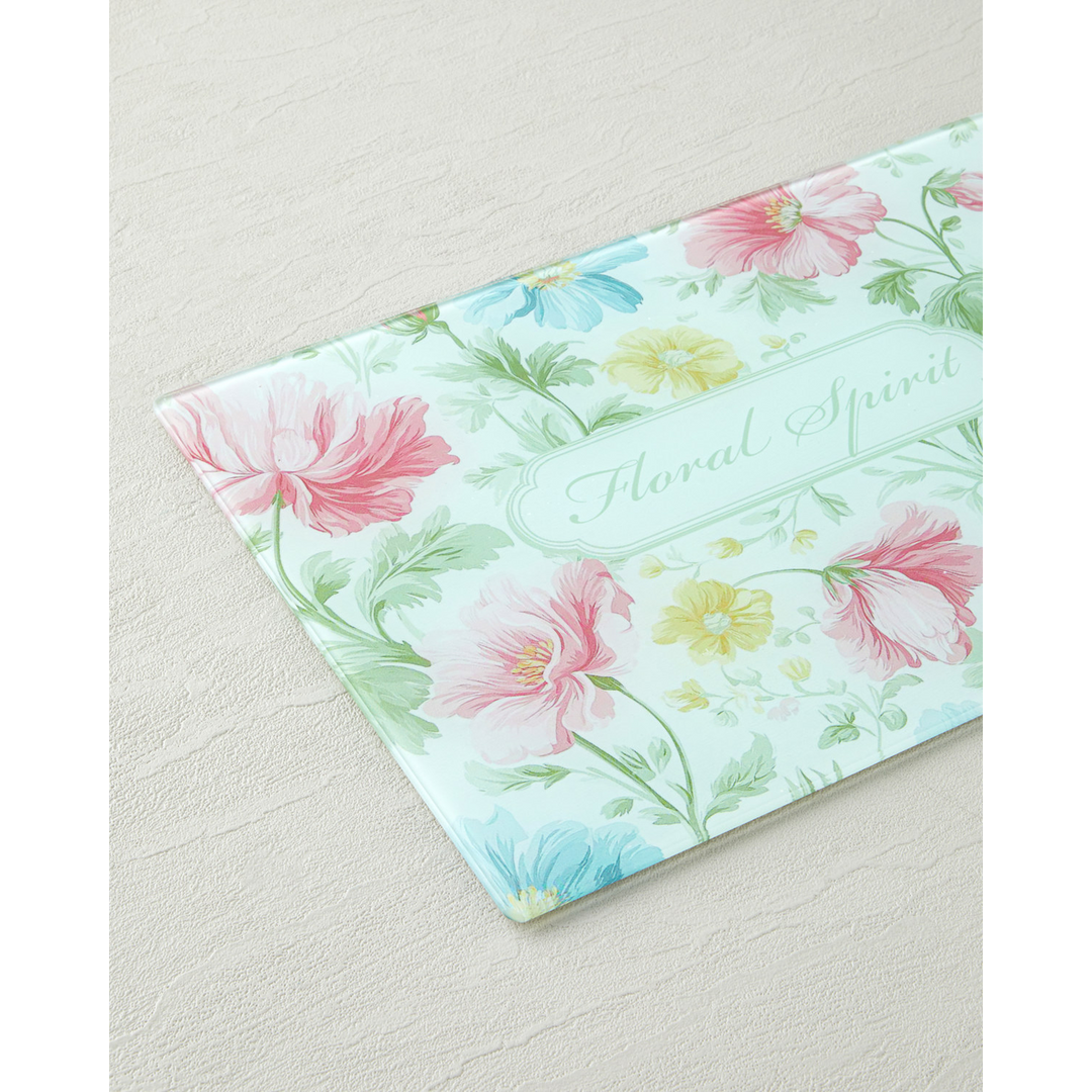 EH Glass Cutting Board 25 x 35 Cm Pink - Blue