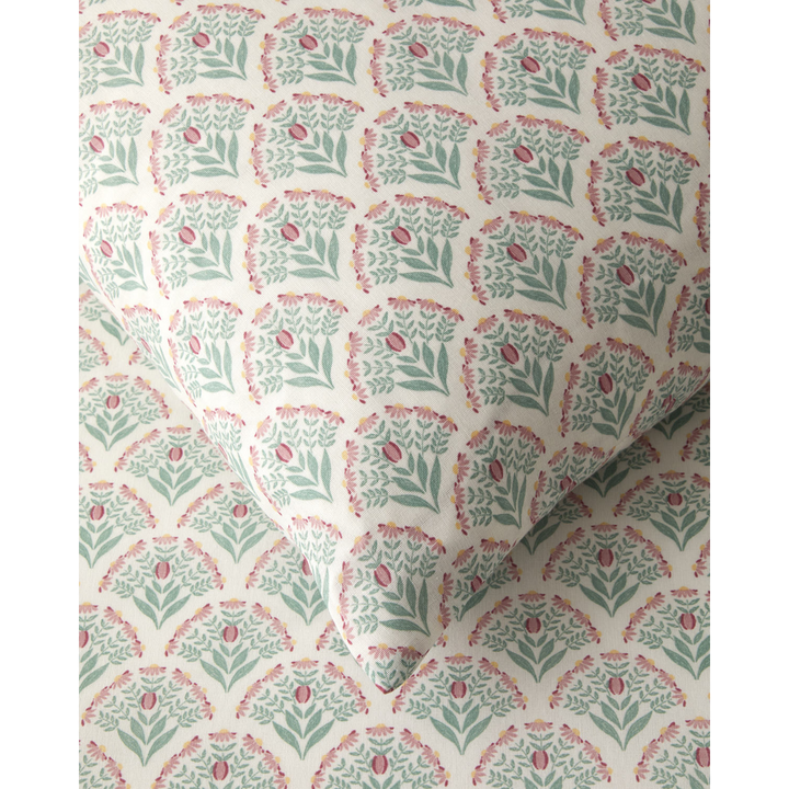 Easy Iron Duvet Cover Set Pink - Green