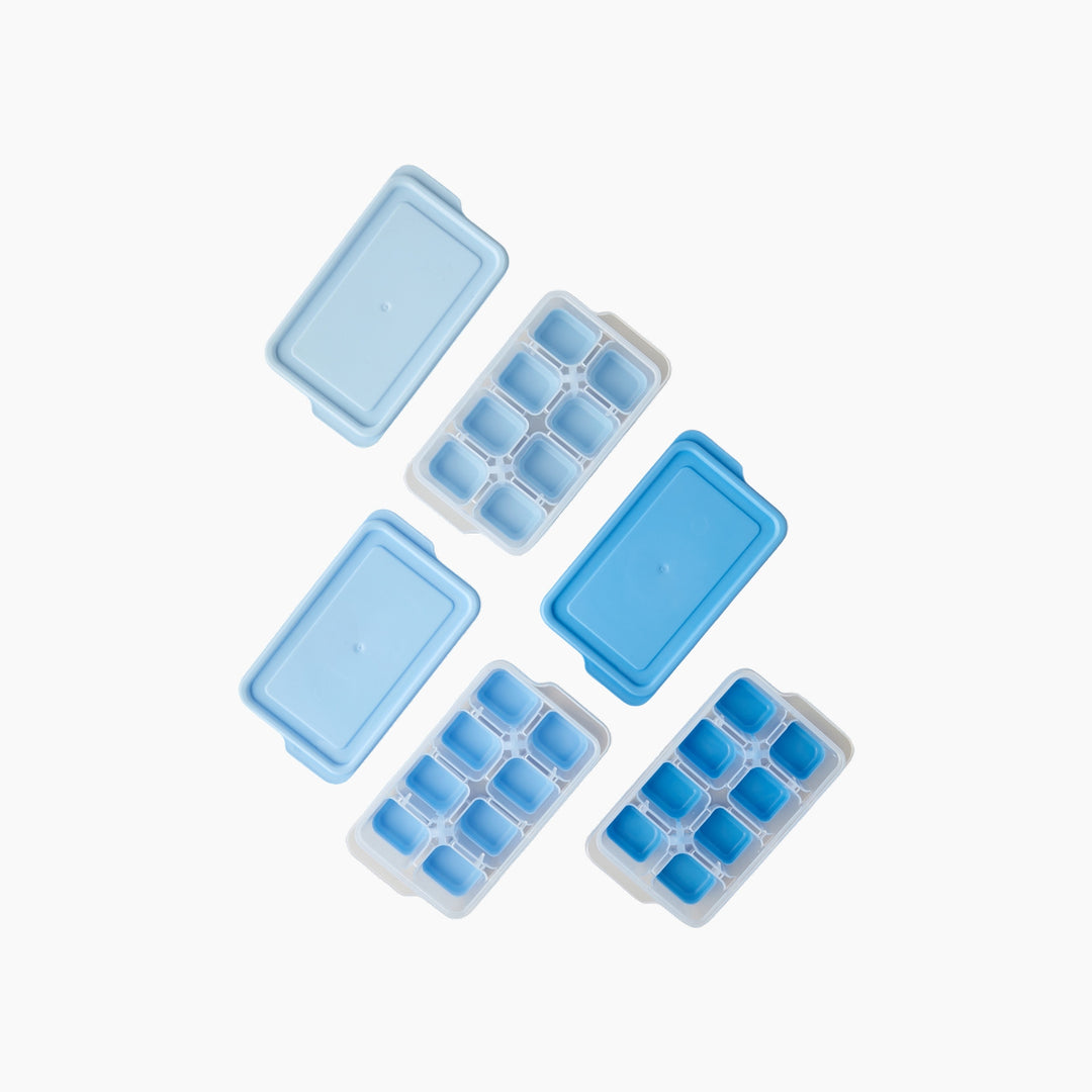 EH Posuda Plastic 3-Piece Ice Mold Kitchen Tool 7 x 12,5 x 3,5 Cm Light Blue