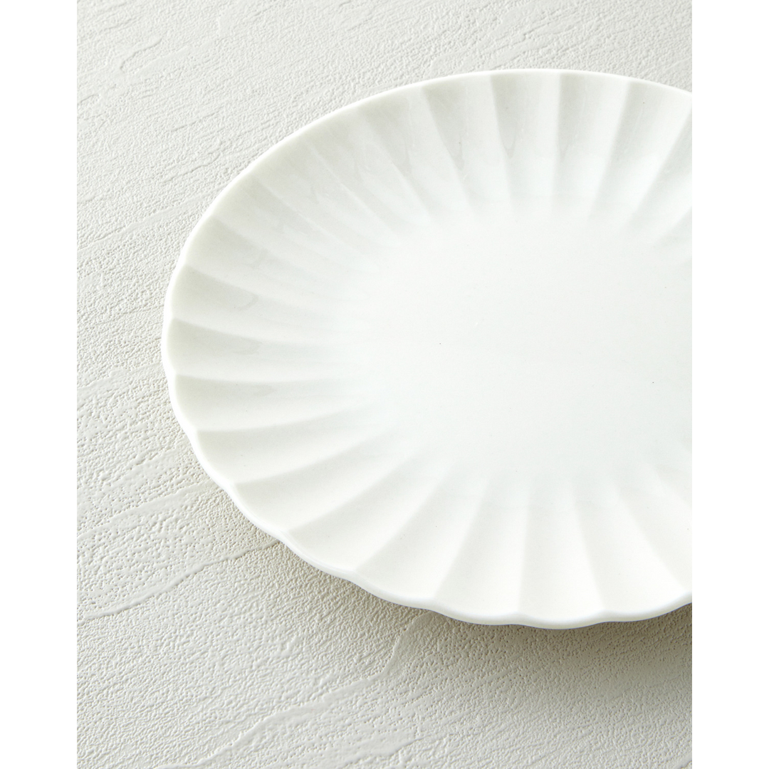 EH Wave Porcelain 6 Pcs Cake Set 20 Cm White