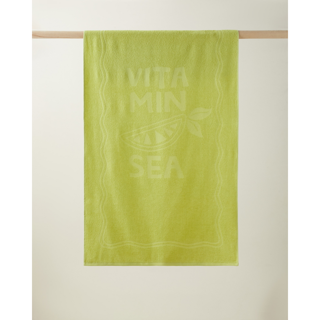 Cotton Beach Towel 70 x 140 Cm Light Green