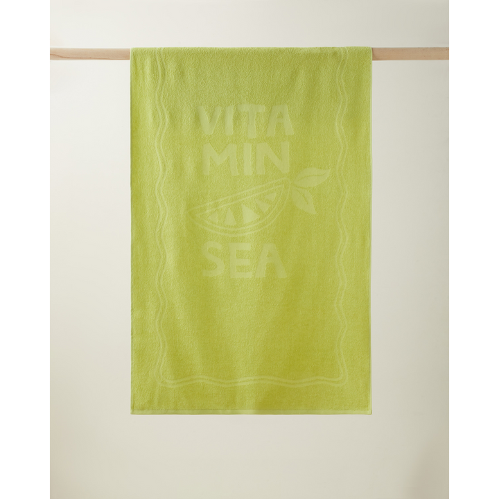 Cotton Beach Towel 70 x 140 Cm Light Green
