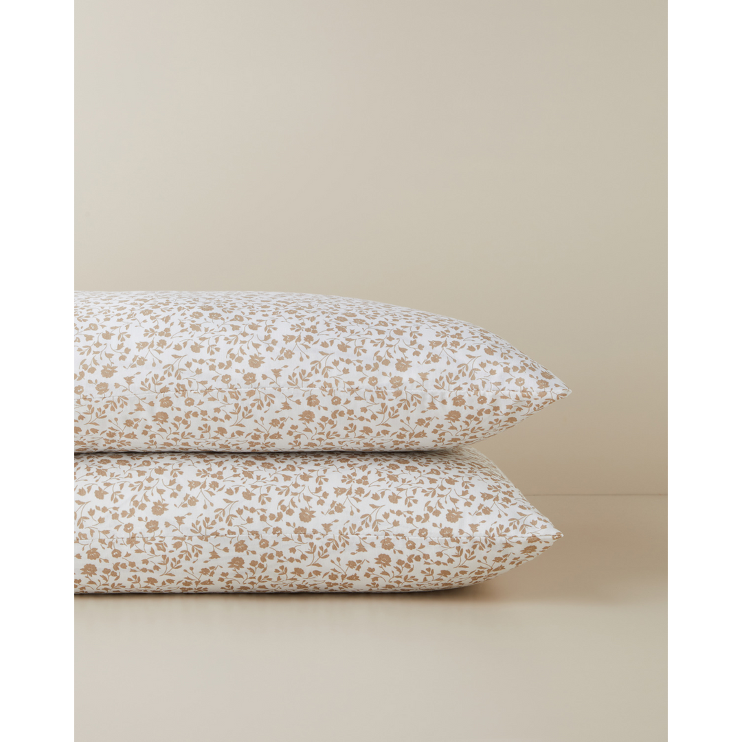 EH Floral Trail Easy Iron 2 Pcs Pillowcase 50 x 70 Cm Beige