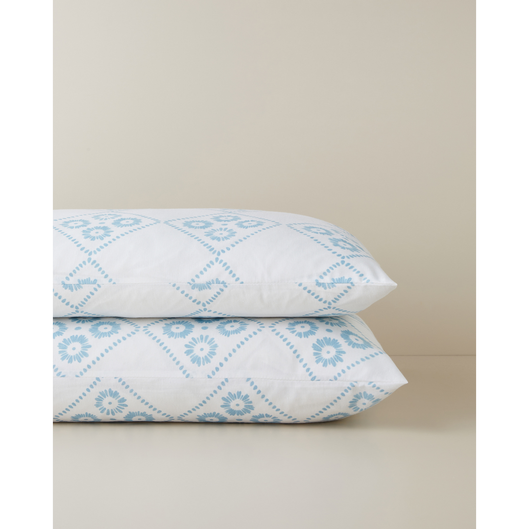 EH Luzia Easy Iron 2 Pcs Pillowcase 50 x 70 Cm Blue