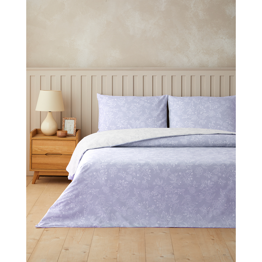 Lilitha Easy Iron Single Size Duvet Cover Set 160 x 220 Cm Purple