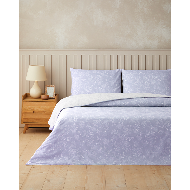 Lilitha Easy Iron Single Size Duvet Cover Set 160 x 220 Cm Purple
