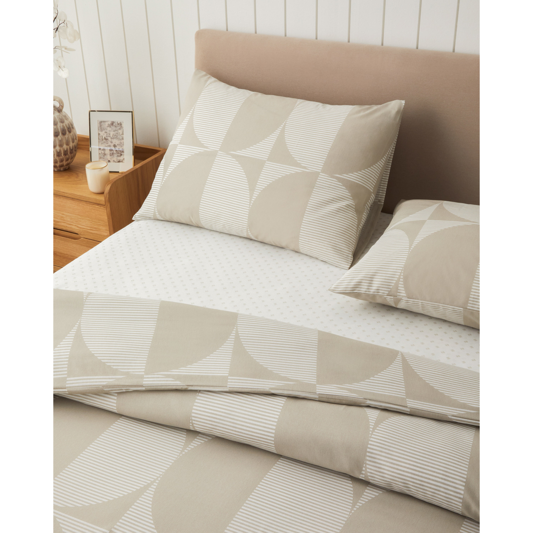 EH Easy Iron Single Size Duvet Cover Set 160 x 220 Cm Stone Color