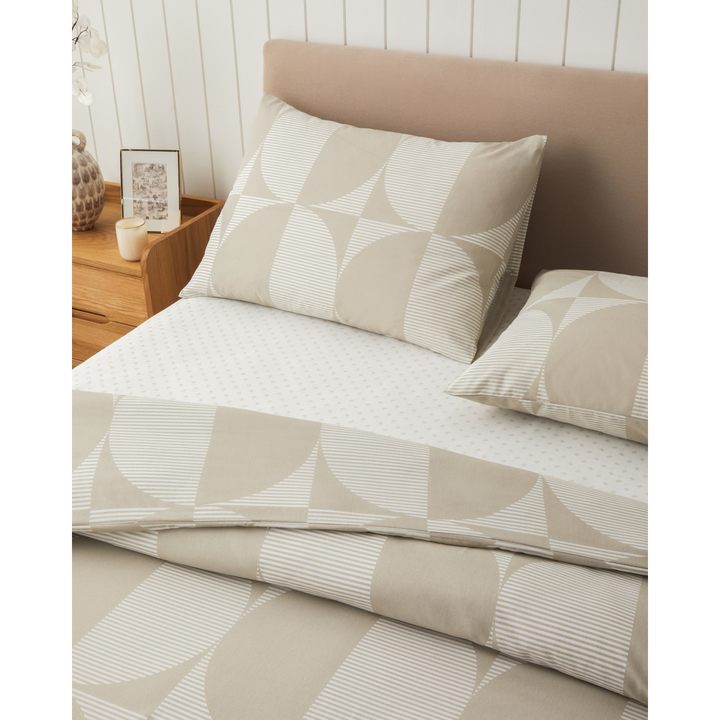 EH Easy Iron Single Size Duvet Cover Set 160 x 220 Cm Stone Color