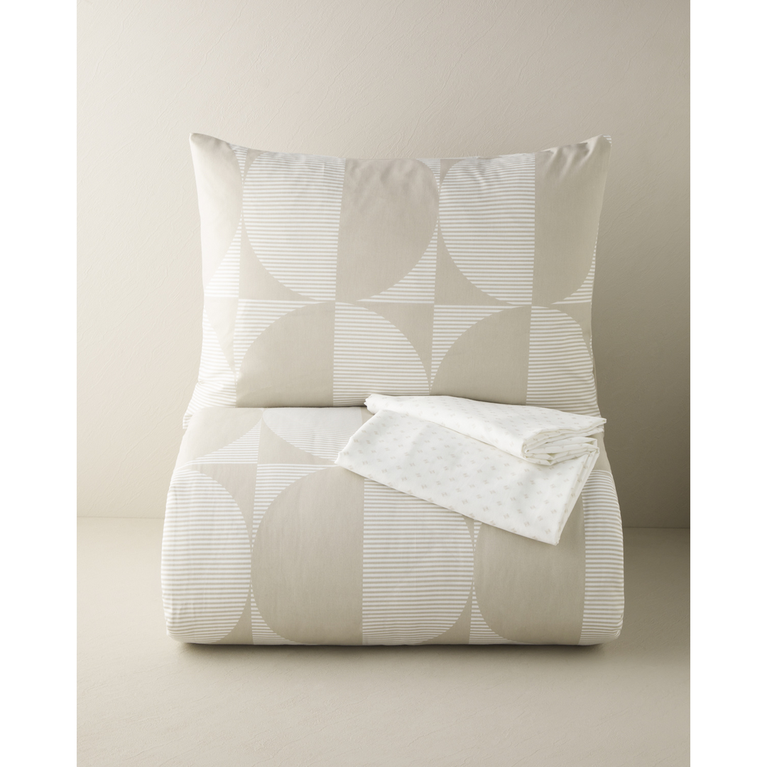 EH Easy Iron Single Size Duvet Cover Set 160 x 220 Cm Stone Color