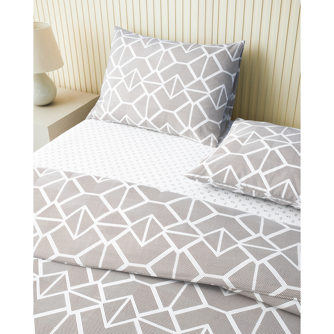 EH Easy Iron Single Size Duvet Cover Set Beige