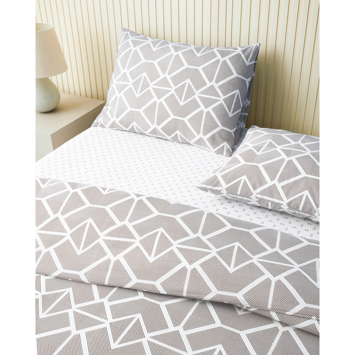 EH Easy Iron Single Size Duvet Cover Set Beige