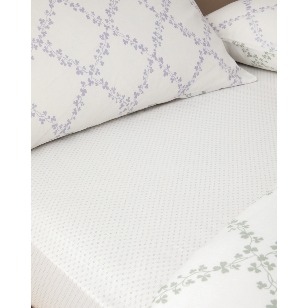 Easy Iron Single Size Duvet Cover Set 160 x 220 Cm Purple-Green