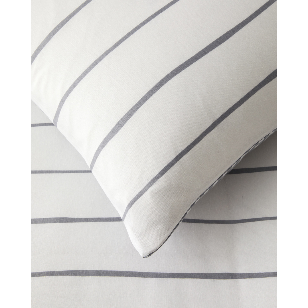 Wavy Easy Iron Single Size Duvet Cover Set Dark Gray