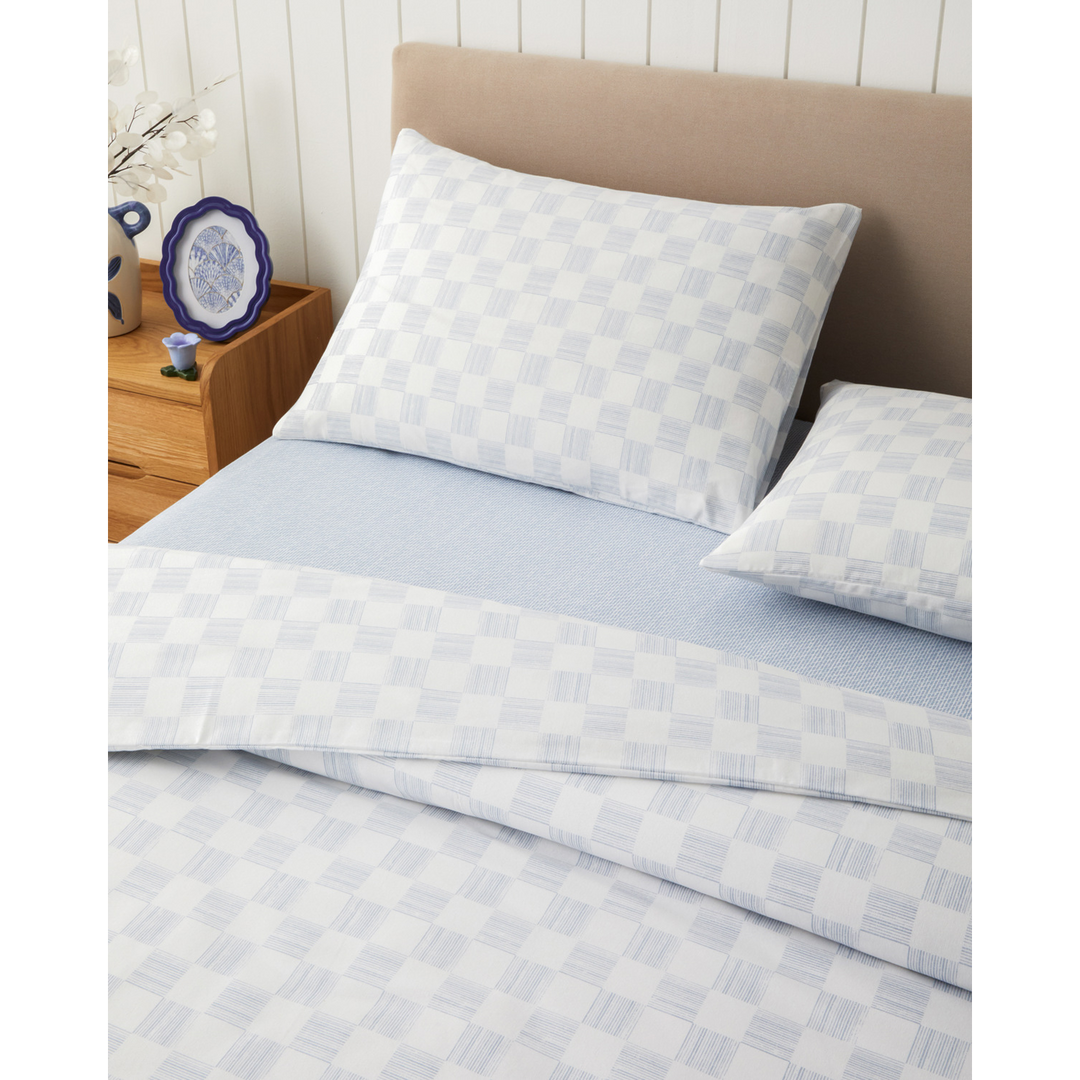 Easy Iron Single Size Duvet Cover Set 160 x 220 Cm Blue
