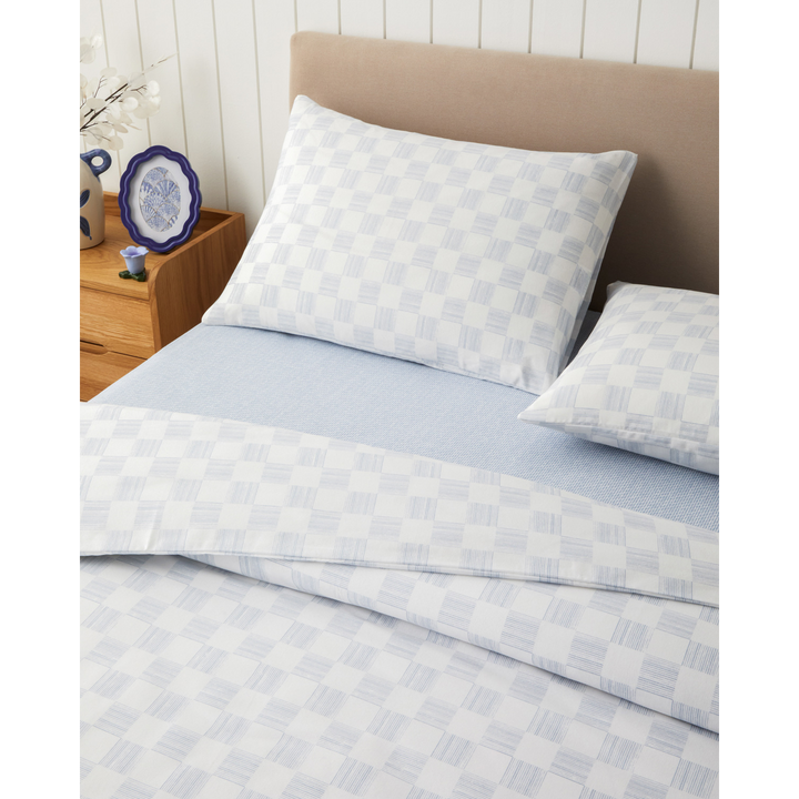Easy Iron Single Size Duvet Cover Set 160 x 220 Cm Blue