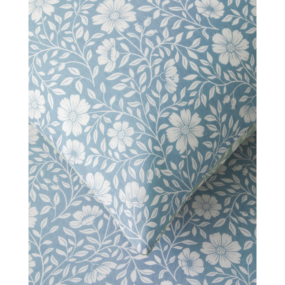 Floria Easy Iron Single Size Duvet Cover Set 160 x 220 Cm Blue - Green