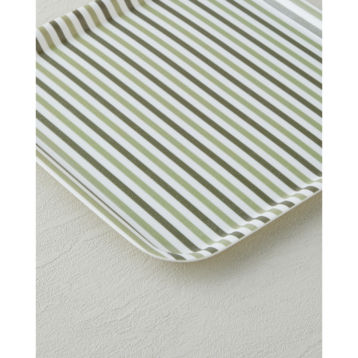 EH Petal Dreams Melamine 2 Pcs Anti-Slip Tray 33-24 Cm Pink - Green