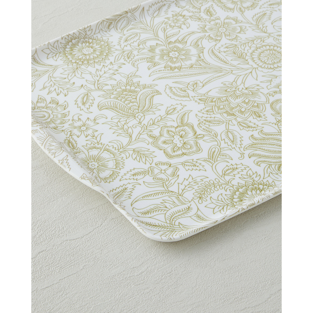 EH Melamine 2 Pcs Anti-Slip Tray 42 x 31 Cm + 25 x 38 Cm Green