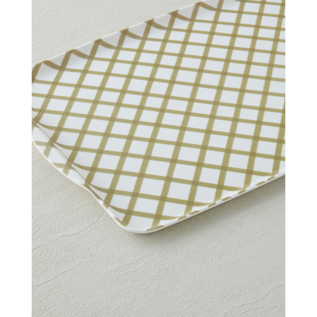 EH Melamine 2 Pcs Anti-Slip Tray 42 x 31 Cm + 25 x 38 Cm Green