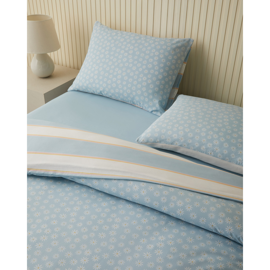 EH Easy Iron Duvet Cover Set Blue