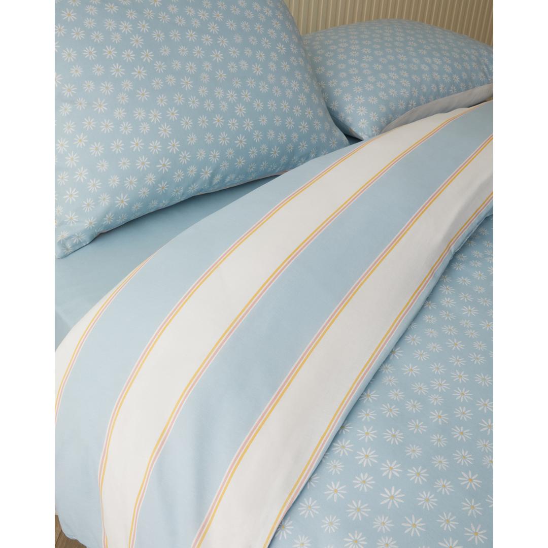 EH Easy Iron Duvet Cover Set Blue