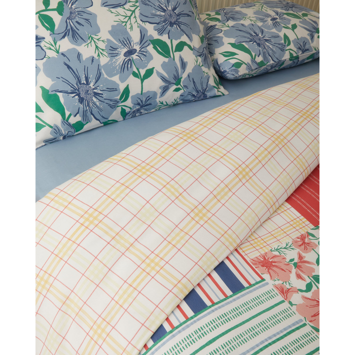 Easy Iron Double Size Duvet Cover Set 200 x 220 Cm Blue - Green