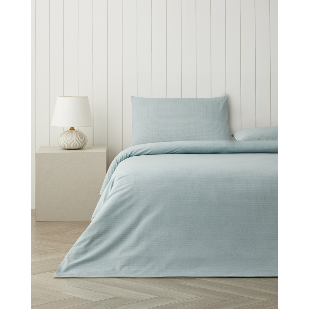 EH Easy Iron Double Size Duvet Cover Set 200 x 220 Cm Red - Green