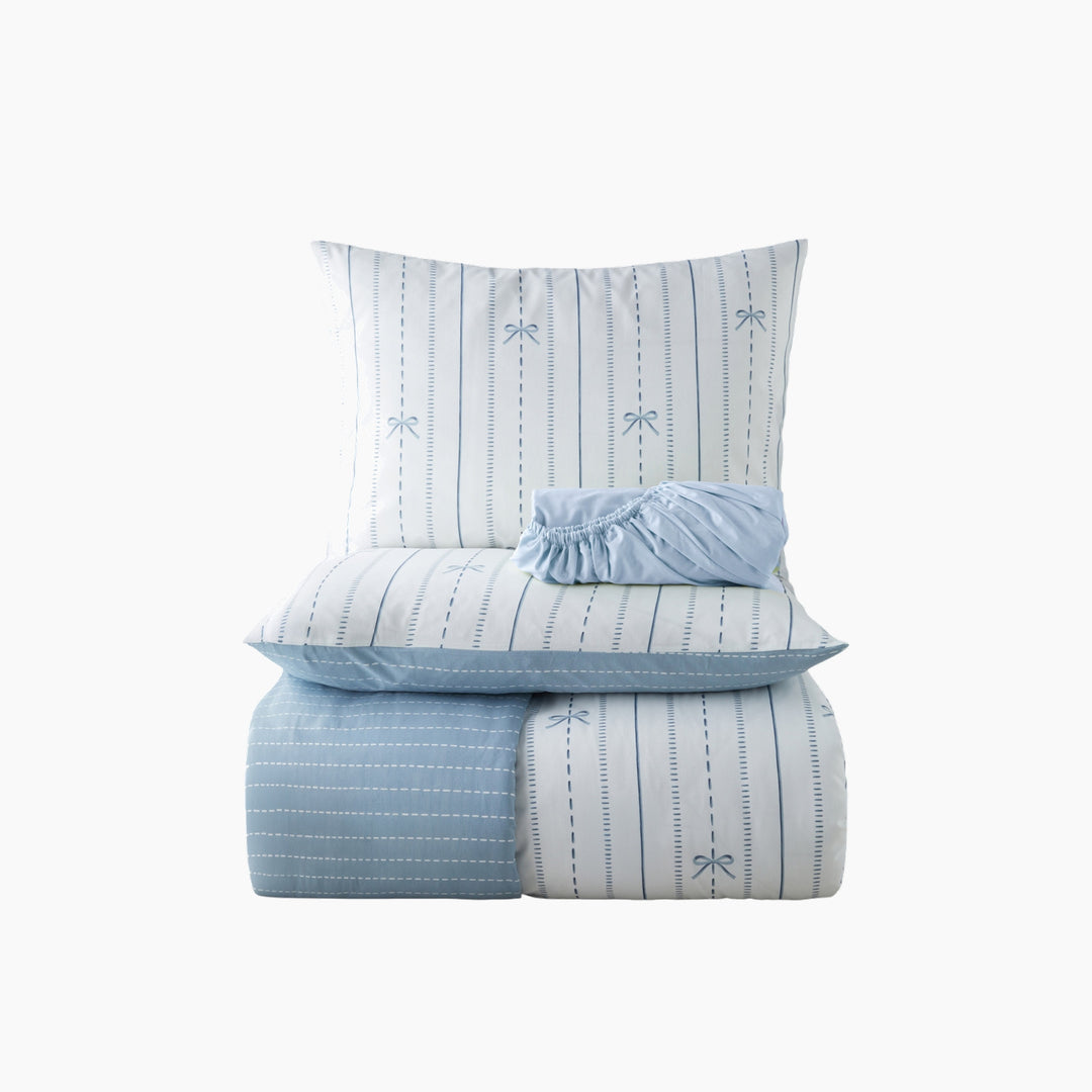 EH Easy Iron Double Size Duvet Cover Set 200 x 220 Cm Blue