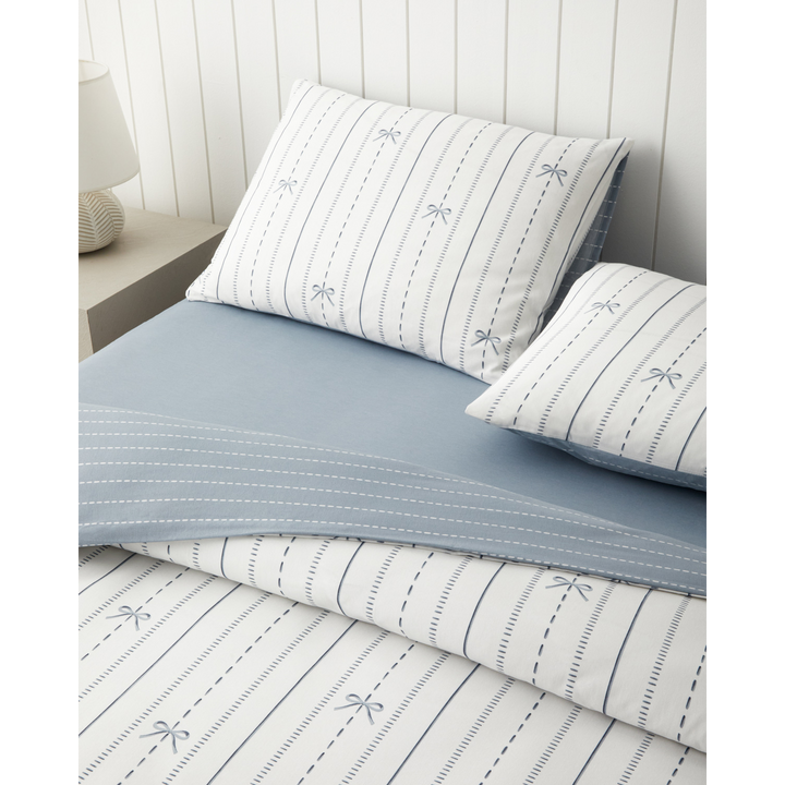 EH Easy Iron Double Size Duvet Cover Set 200 x 220 Cm Blue