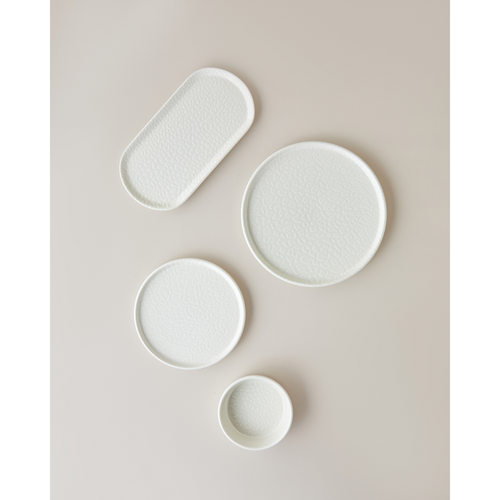 EH Ceramic Breakfast Set 14 Pieces 6 Servings Cream