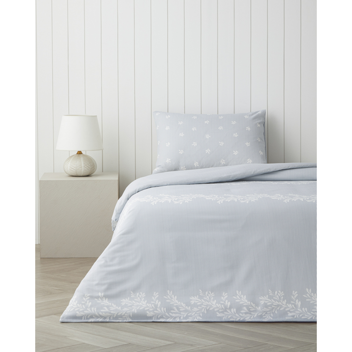 EH Easy Iron Duvet Cover Set Light Blue