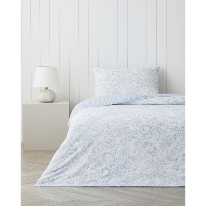 EH Easy Iron Duvet Cover Set - Blue
