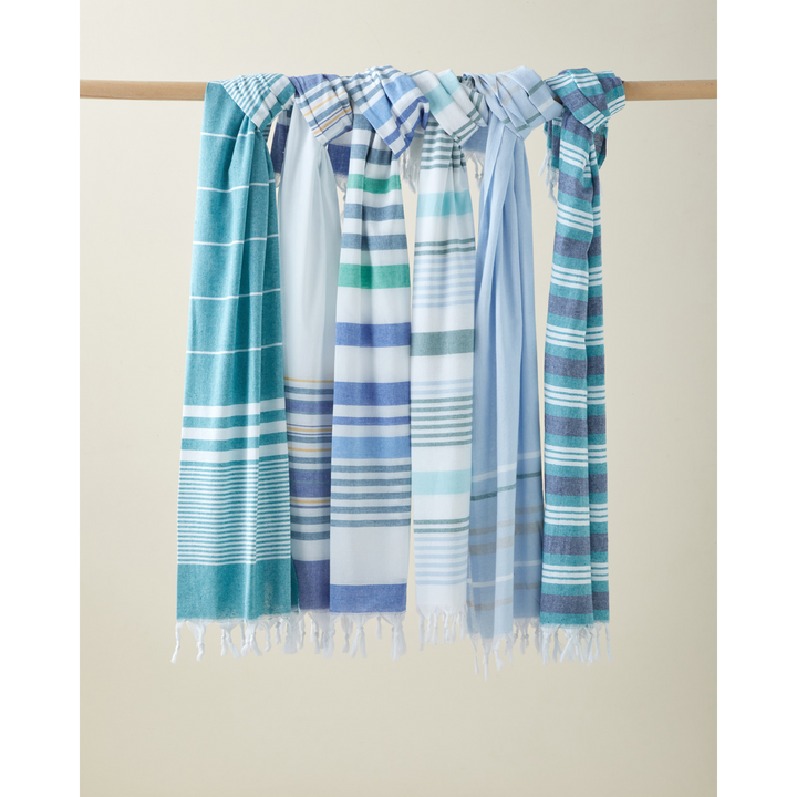 Calen Regenerated Striped Bath Wrap 80 x 150 Cm
