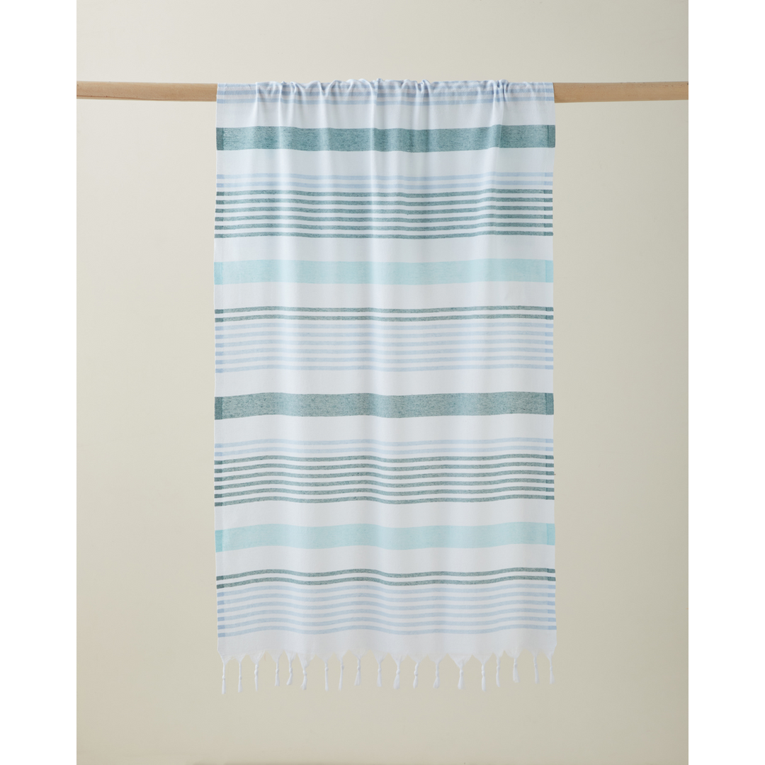 Calen Regenerated Striped Bath Wrap 80 x 150 Cm