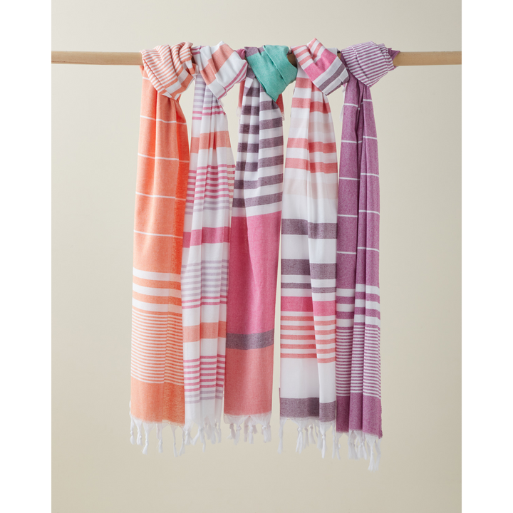 Calen Regenerated Striped Bath Wrap 80 x 150 Cm