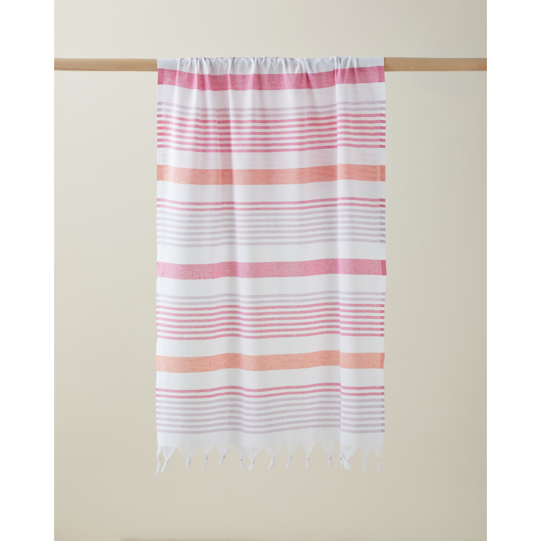 Calen Regenerated Striped Bath Wrap 80 x 150 Cm