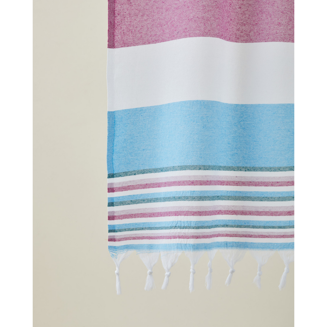 Teris Regenerated Striped Bath Wrap 80 x 150 Cm