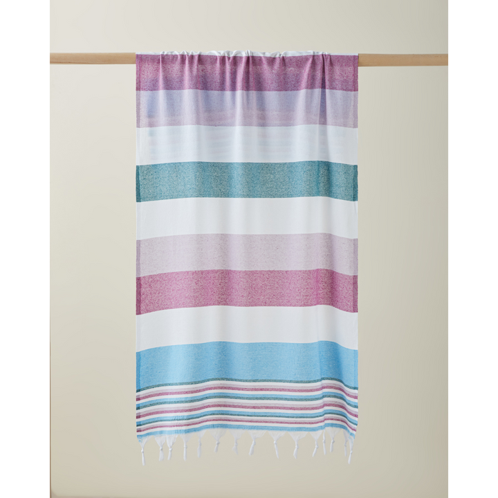 Teris Regenerated Striped Bath Wrap 80 x 150 Cm