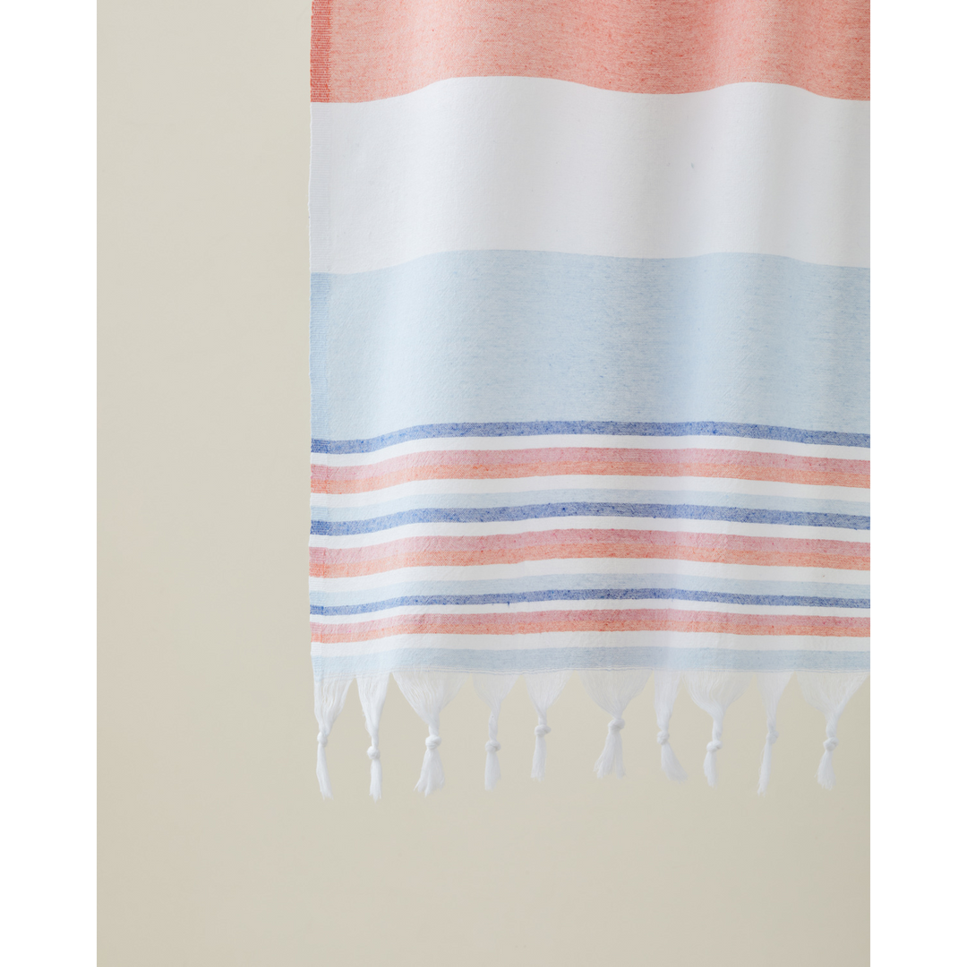 Teris Regenerated Striped Bath Wrap 80 x 150 Cm