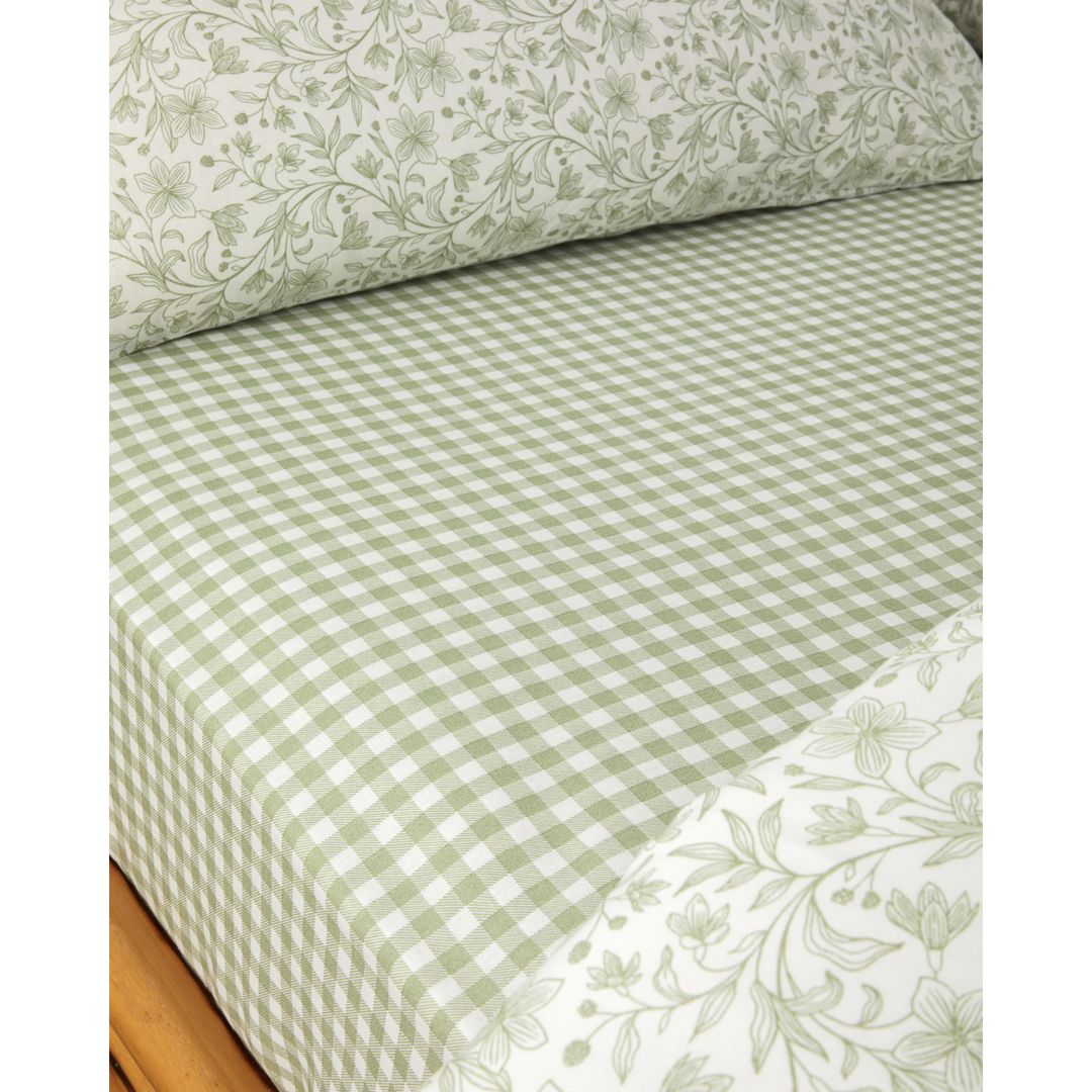 Easy Iron Duvet Cover Set Green